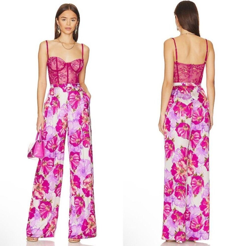 Katie May Tink Floral Bustier Jumpsuit - Medium *MISSING BELT*